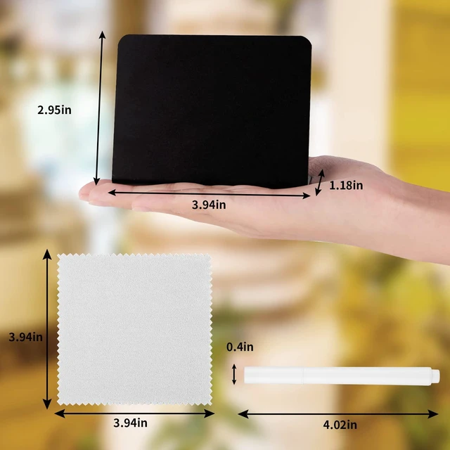 Alt view image 2 of 7 - 20 Pack Mini Chalkboard Signs - 4"x3" Food & Party Table Signs - Wedding & Bakery