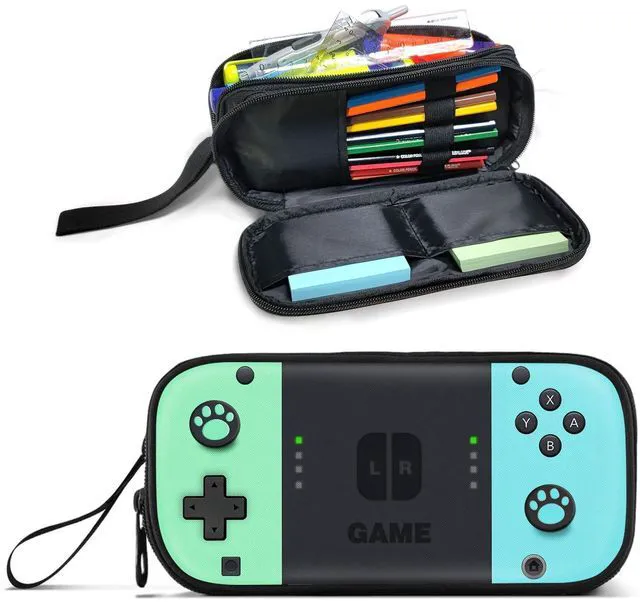 Main image of Gamer Pencil Case for Boys, Large Boys Pencil Pouch for Kids Teens School, Big Capacity Pen Box Pen Bag Organizer with 2 Compartments & Zipper