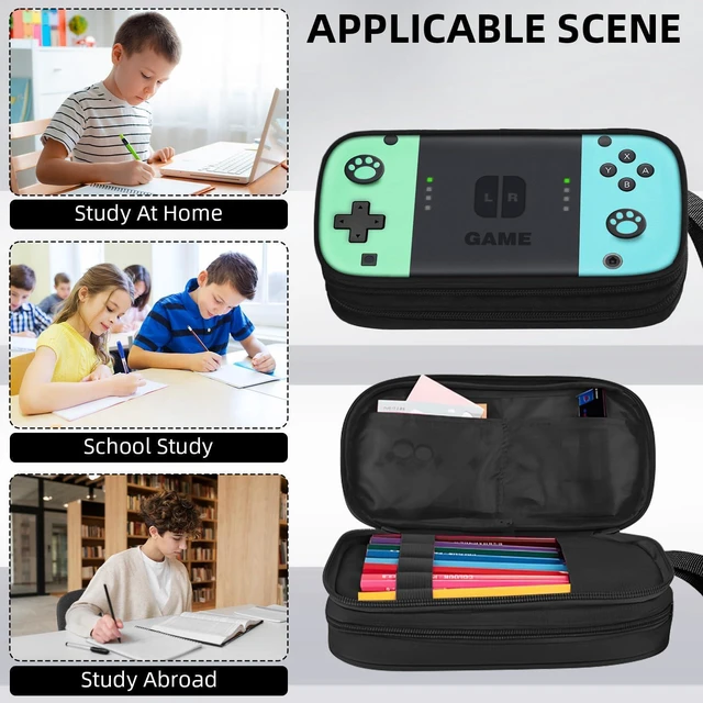 Alt view image 3 of 7 - Gamer Pencil Case for Boys, Large Boys Pencil Pouch for Kids Teens School, Big Capacity Pen Box Pen Bag Organizer with 2 Compartments & Zipper