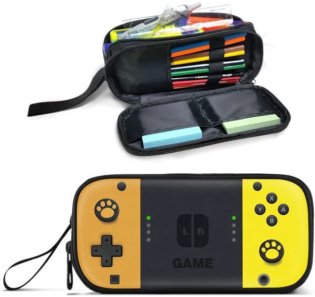 Main image of Gamer Pencil Case for Boys, Large Boys Pencil Pouch for Kids Teens School, Big Capacity Pen Box Pen Bag Organizer with 2 Compartments & Zipper