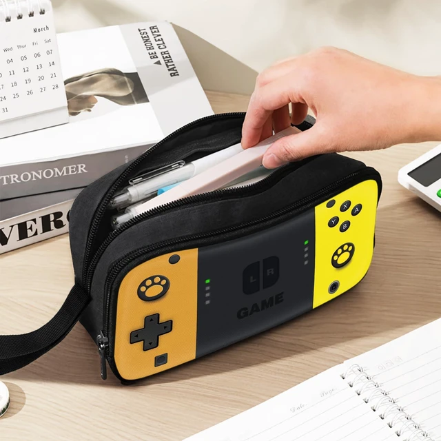 Alt view image 6 of 7 - Gamer Pencil Case for Boys, Large Boys Pencil Pouch for Kids Teens School, Big Capacity Pen Box Pen Bag Organizer with 2 Compartments & Zipper