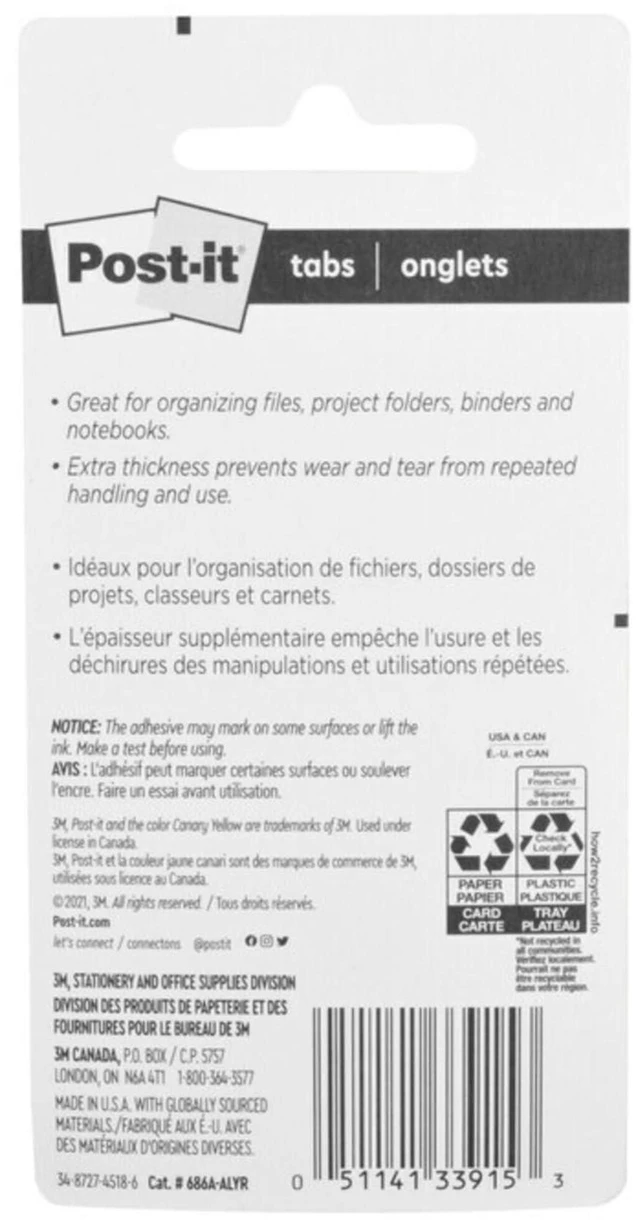 Alt view image 4 of 7 - Tabs 686A-ALYR Filing Angle, 2 in. Wide, Multi-Color, 24-Pack