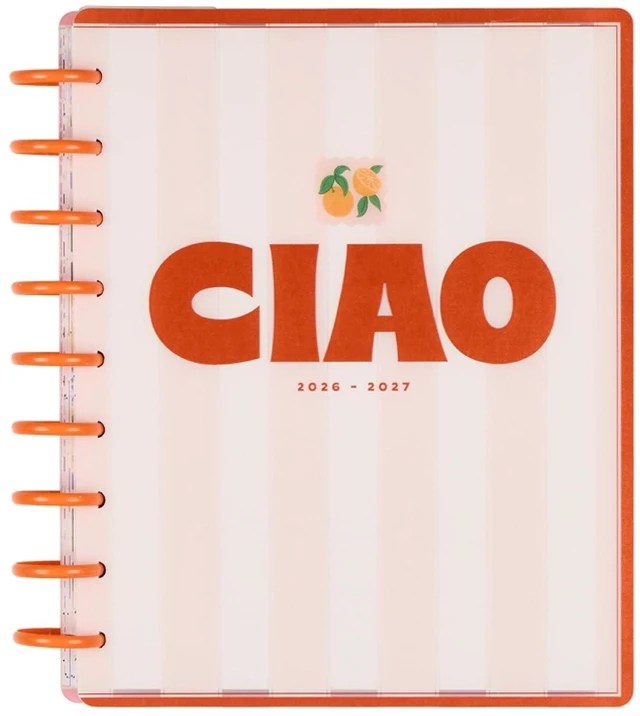 Main image of Happy Planner Disc-Bound Planner July 2026June 2027, Classic Size Includes 3 extra months and 2 sticker sheets, 7" x 9.25", Horizontal Layout, Coastal Cottage theme