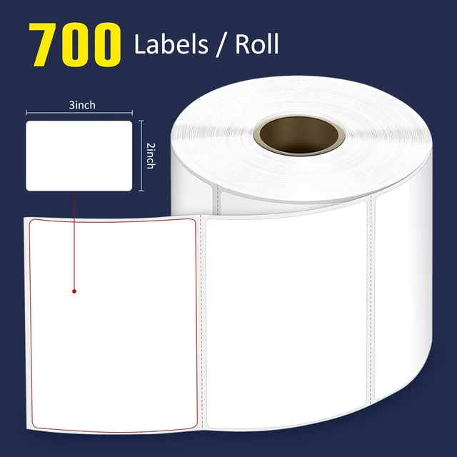Alt view image 2 of 7 - L LIKED 8400 Thermal Shipping Labels 3"x2", Strong Adhesive Labels 12 Rolls, 700 Labels/Roll, Block Old Information, BPA Free, Perforated, Compatible with Most Desktop Printers