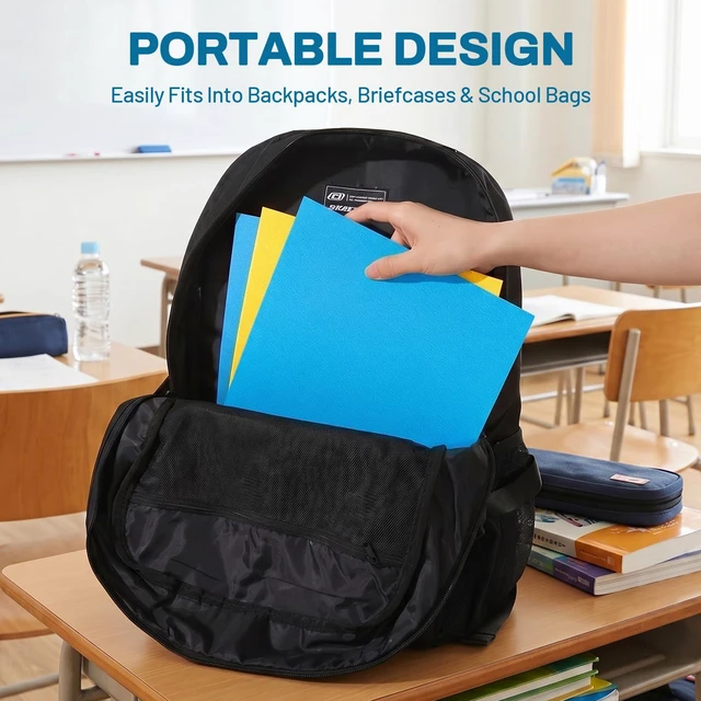 Alt view image 6 of 7 - Folders with Pockets(125 Pack, Blue), 2 Pocket Folders Fit Letter Size Paper, Paper File Folder for School Office Home Business