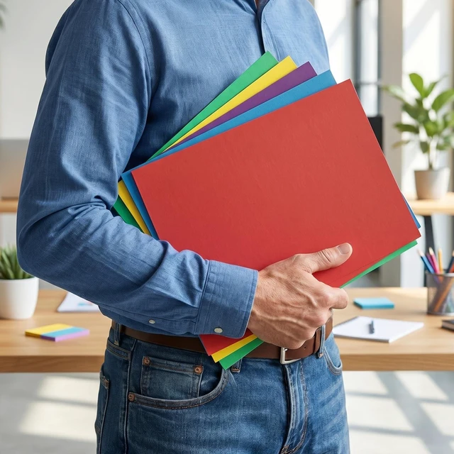 Alt view image 7 of 7 - Folders with Pockets(125 Pack, Blue), 2 Pocket Folders Fit Letter Size Paper, Paper File Folder for School Office Home Business