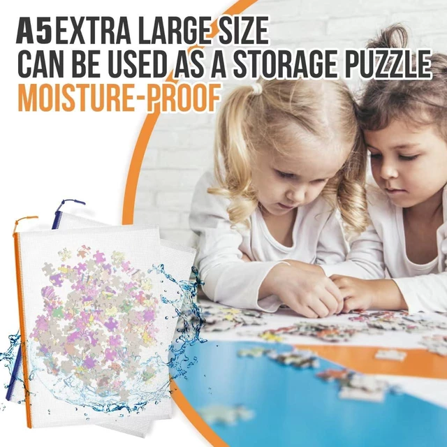 Alt view image 4 of 6 - 24pcs Mesh Zipper Pouch File Bags Puzzle Storage Bags, A5 Size 9.4 x 6.9 Inches Large Reusable Zipper Pouches for Organizing Classroom Board Game Organization