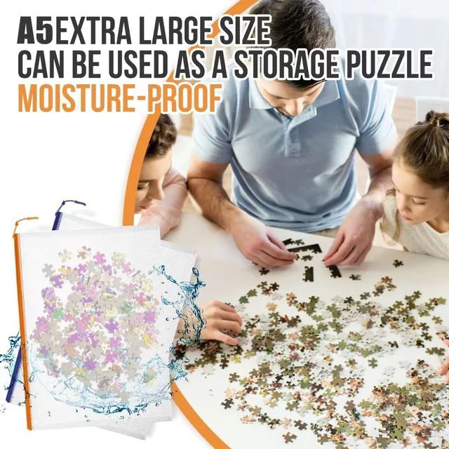 Alt view image 6 of 6 - 24pcs Mesh Zipper Pouch File Bags Puzzle Storage Bags, A5 Size 9.4 x 6.9 Inches Large Reusable Zipper Pouches for Organizing Classroom Board Game Organization
