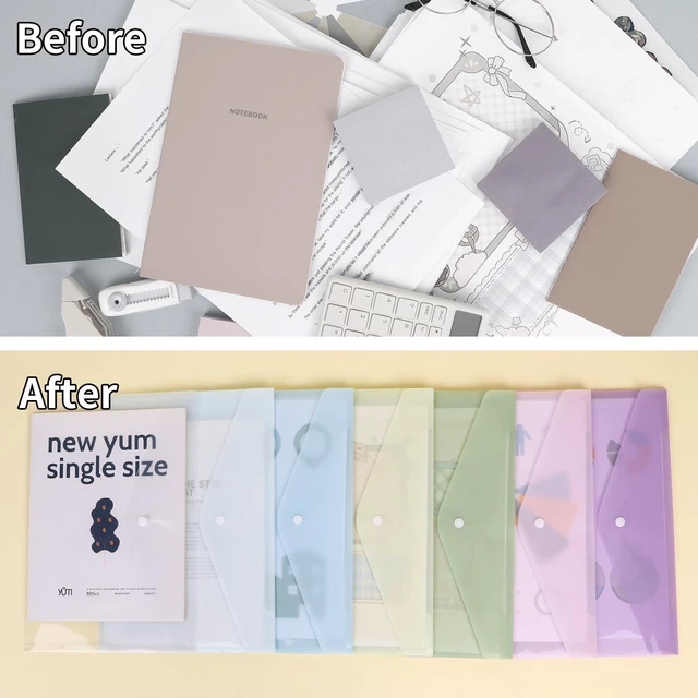 Alt view image 5 of 7 - 48pcs Plastic Envelopes, Plastic Folders for Documents, Poly Folders with Snap Closure, A4 Size, Letter Size, for School and Office Supplies