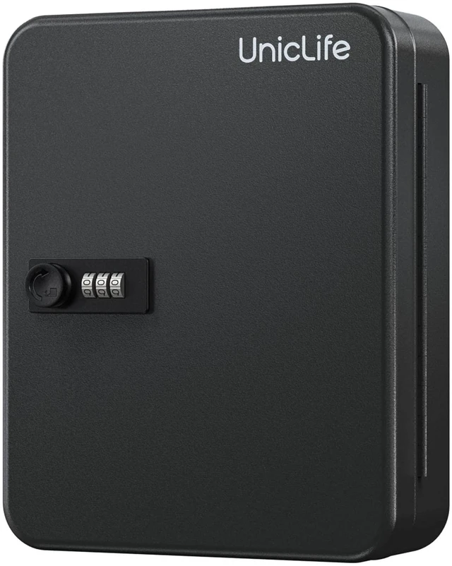 Main image of 48 Position Key Cabinet with Combination Lock Resettable Black Digital Security Storage Box Steel Key Organizer with Colorful Key Tag Labels Stickers and Hooks