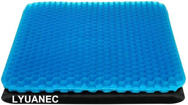 Main image of Gel Seat Cushion for Long Sitting - 18.5" x 17" x 1.4" (LargeSoft) Zero Gel Cushions for Pressure Relief, Honeycomb Gel Seat Cushion, Ergonomic Silicone Seat Cushion for People Over 100 lbs