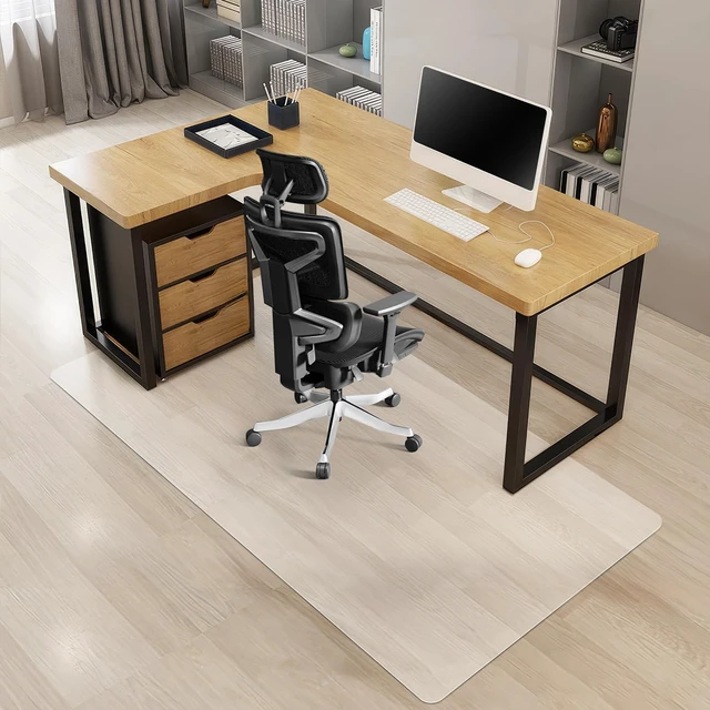 Main image of Office Chair Mat for Hardwood Floor, 46'' x72'' Rectangle Transparent Desk Thick Durable Chair Mat for Rolling Chairs, Easy Glide, Floor-Protector
