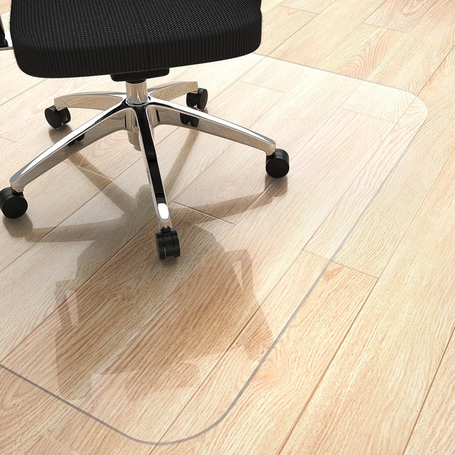 Main image of Office Chair Mat for Hardwood Floor, 48" x 48" Rolling Chair Mat PVC HeavyDuty Floor Protector for Rolling Chairs, Smooth Gliding Surface, 0.07''(1.7mm) Thick Clear Floor Mat, Easy Clean