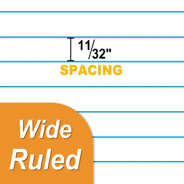Alt view image 3 of 7 - Loose Leaf Paper, 450 Sheets, 3 Pack Wide Ruled Paper, 8 x 10-1/2 Inch Filler Paper, 3 Hole Punch Binder Paper, Loose Leaf Notebook Paper, 150 Sheets/Pack