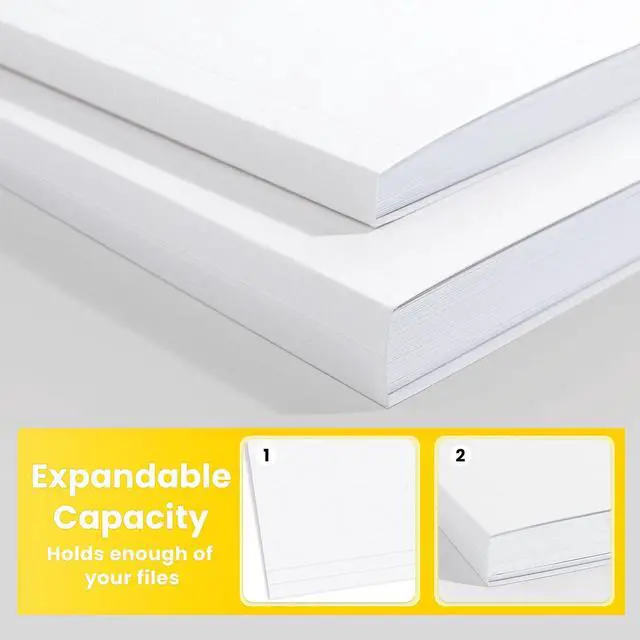 Alt view image 4 of 6 - File Folders, 120 Pack Manilla Folders 8.5 x 11, 1/3 Cut Tab for Easy Labeling and Organization, Durable Standard Paper for Home, Office, School Filing, White
