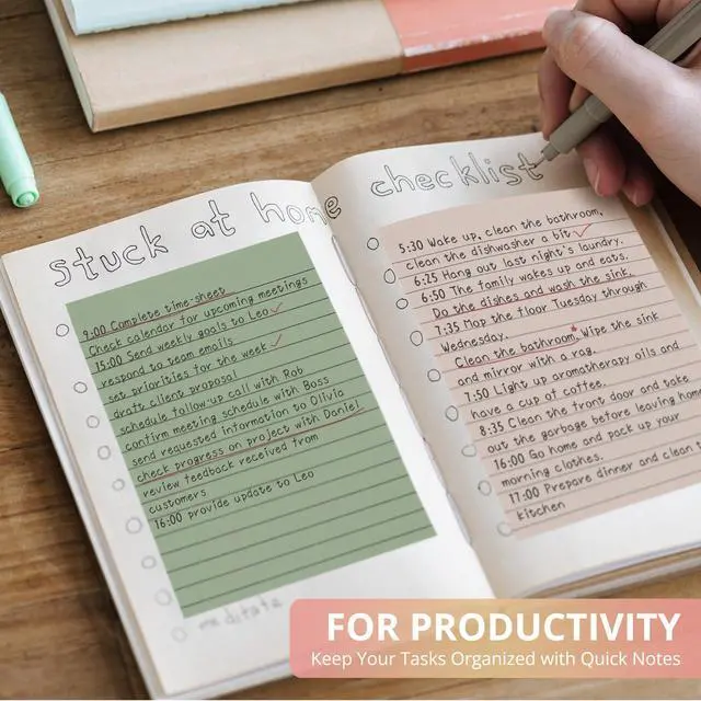 Alt view image 5 of 7 - Lined Sticky Notes, 4 x 6 Inches, 48 Pads, 30 Sheets/Pad, Vintage Large Sticky Notes with Lines for Office, Home, School, Ruled Memo Note Pads for Shopping, Planning, Studying
