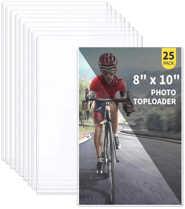Main image of 25-Pack 8 x 10 Inch Premium Toploaders - Crystal Clear Plastic Holders, Sheet Protectors for Autograph Pictures, Art