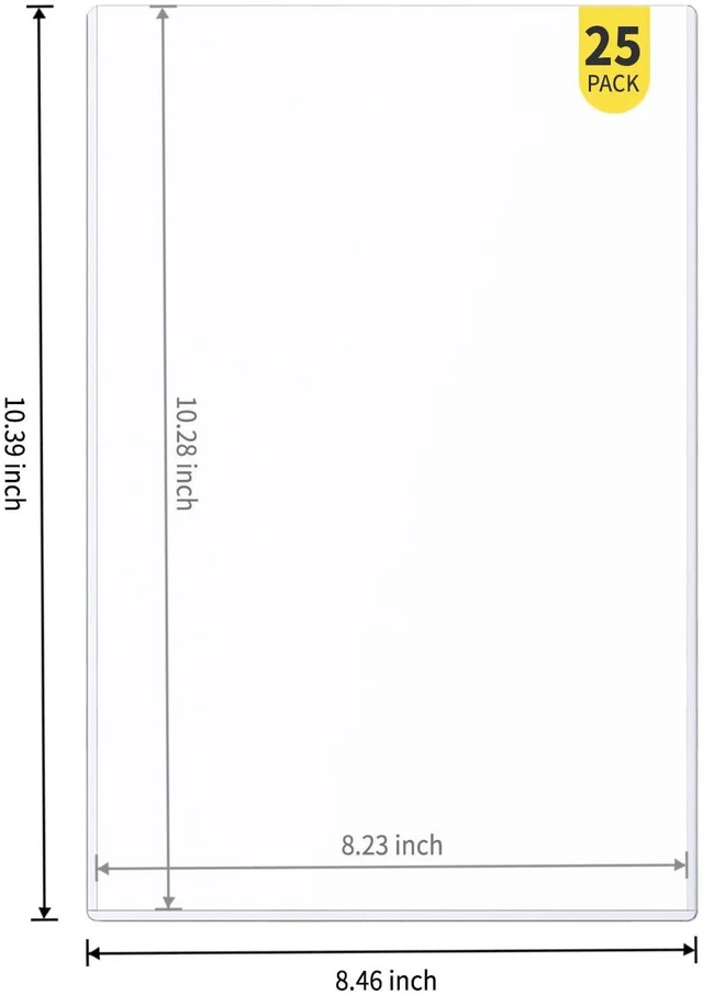 Alt view image 2 of 7 - 25-Pack 8 x 10 Inch Premium Toploaders - Crystal Clear Plastic Holders, Sheet Protectors for Autograph Pictures, Art