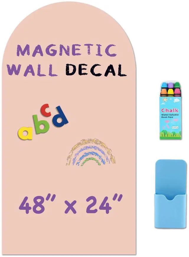 Main image of Arch Magnetic Wall Decal - 48" x 24" Matte Finish Chalkboard Sticker for Wall - Magnetic Board for Home(Camel Blush)