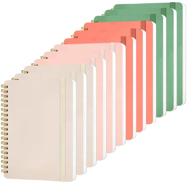 Main image of 12 PCS Spiral Notebook, Spiral Journal Notebook, Notebooks for Work, Note Taking, School, Small Notebooks with Strap, Cute Notebooks for Women