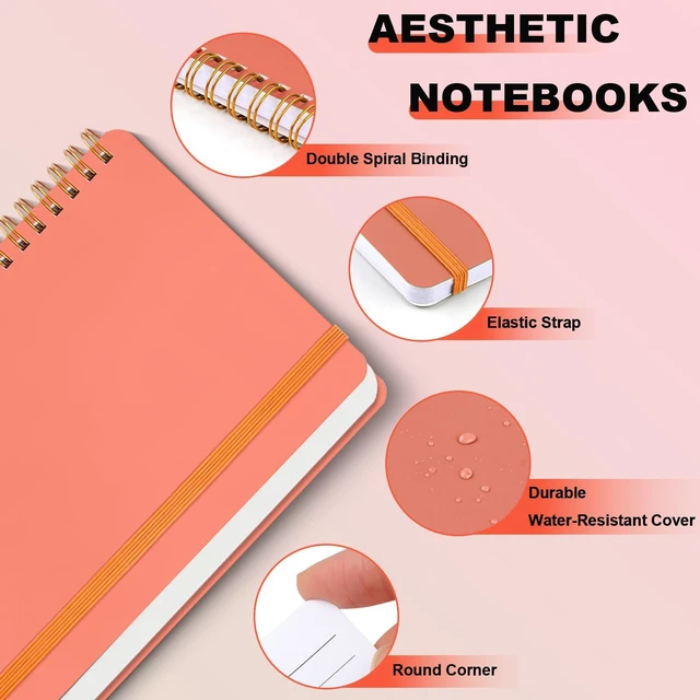 Alt view image 3 of 7 - 12 PCS Spiral Notebook, Spiral Journal Notebook, Notebooks for Work, Note Taking, School, Small Notebooks with Strap, Cute Notebooks for Women