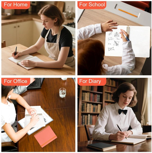 Alt view image 6 of 7 - 12 PCS Spiral Notebook, Spiral Journal Notebook, Notebooks for Work, Note Taking, School, Small Notebooks with Strap, Cute Notebooks for Women