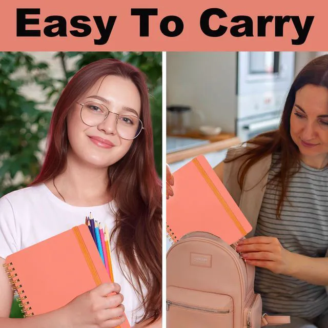 Alt view image 7 of 7 - 12 PCS Spiral Notebook, Spiral Journal Notebook, Notebooks for Work, Note Taking, School, Small Notebooks with Strap, Cute Notebooks for Women