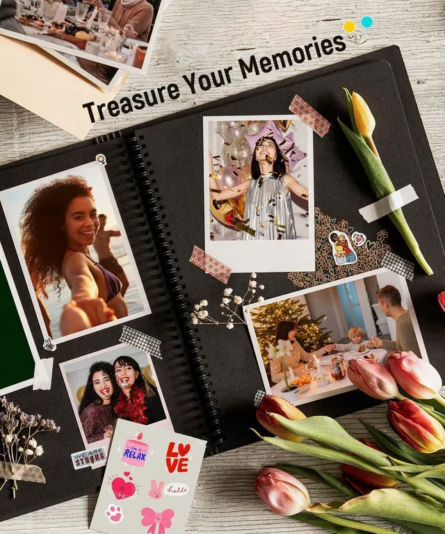 Alt view image 7 of 7 - Amber M100/M200/M110/M210 4x6'' Photo Printer Paper & Cartridge, 1 Cartridge Refill & 40 Photo Papers- 40 Pack Only for DHP512/DHP513/DHP514/DHP515