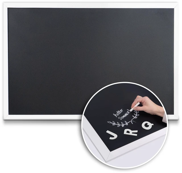 Alt view image 2 of 7 - Magnetic Chalkboard, Magnetic Board for Wall, 36 x 24, White Notes, Lists & Magnets, Mounting Hardware Included, Hang Vertical or Horizontal, Stain Resistant, Menu Board for Kitchen