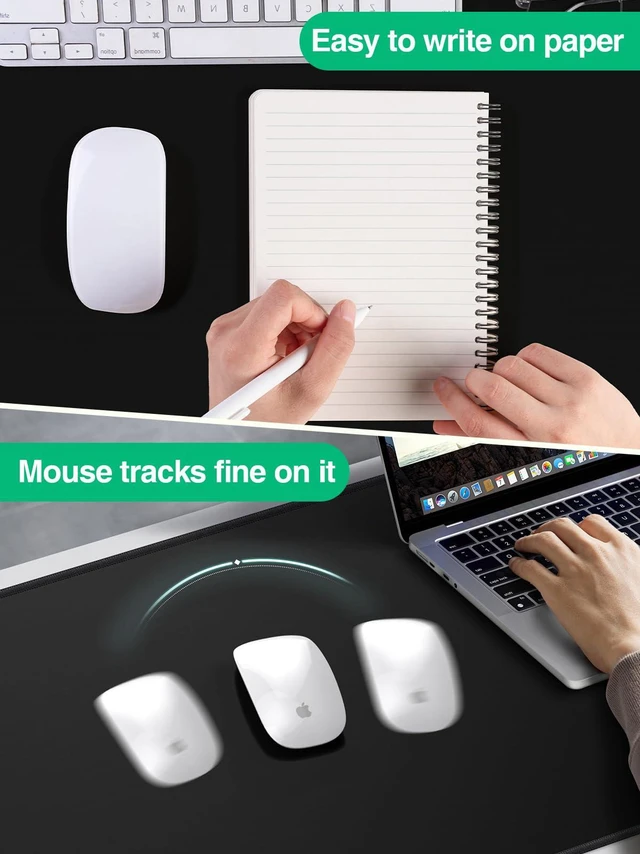 Alt view image 6 of 7 - Mouse Pad with Magnetic Wireless Charging, Large Desk Mat, Non-Slip Mouse Mat, Keyboard Pad for Gaming, Desk, Office, PC