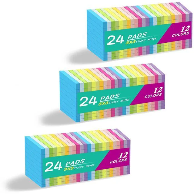Main image of (72 Pack) Lined Sticky Notes 3x3 in,Bright Notepads with Lines Ruled Stickies,Super Sticking Power,Office School Memo Note Pads,Post on Windows Doors,Recyclable,Easy to Write on
