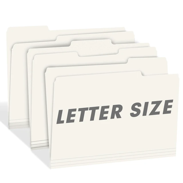 Alt view image 6 of 7 - File Folder, 150 Pack 1/3 Cut Tab File Folders Letter Size, Folders for Dcouments, Folders with Tab Great for Organizing and Easy File Storage, White