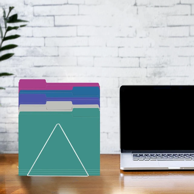 Alt view image 7 of 7 - File Folder, 150 Pack 1/3 Cut Tab File Folders Letter Size, Colored File Folders for Office Classroom Use, Colored Folders with Tabs, Assorted 5 Colors