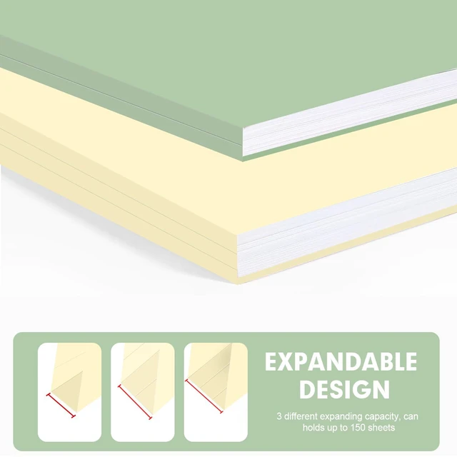 Alt view image 5 of 7 - File Folder, 150 Pack Colored File Folders, 1/3 Cut Tab File Folder Letter Size, Filing Folders with Tabs for Office School Business Use, Assorted 10 Colors