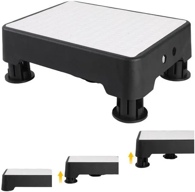 Main image of Adjustable Step Stool for Adults, Toddler Step Stools, 700 LBS Capacity Non-Slip Safety Step Platform for Elderly and Kids, Portable Stair Assist for Cars, Bedside, Kitchen, and Shower, White