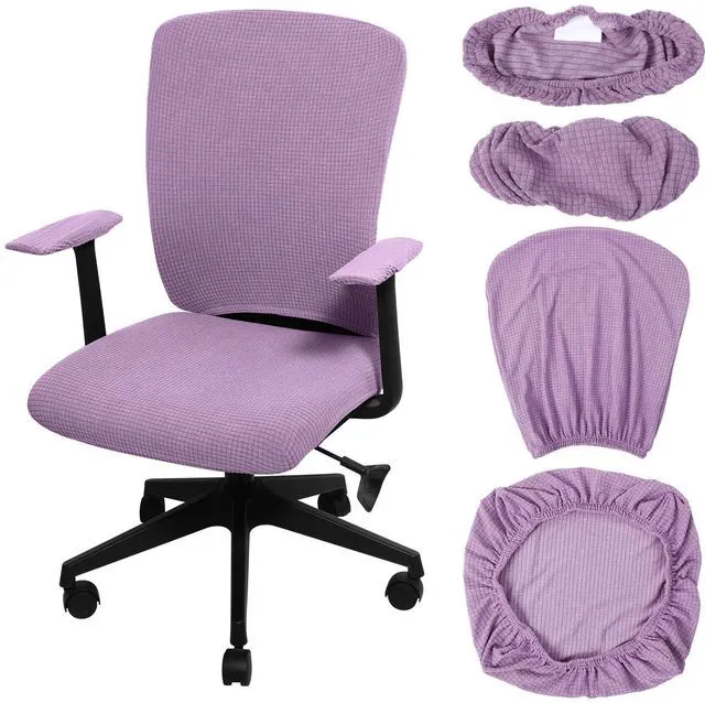 Main image of 4 Pcs Office Chair Covers Stretchable Armrest Seat,XL,Lilac Purple Universal Fit Office Desk Chairs, Protective Seat Backrest Slipcovers, Stretchable Prevent Wear, Easy Install for Rotating