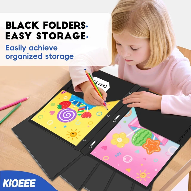 Alt view image 6 of 7 - 48 Pcs Plastic Folders with Pockets and Prongs (Black),Fit Letter Size Paper,Business Card Slot,2-Pocket Folder for School Office or Home,Durable Acid-Free Poly,Back to School Supplies Bulk