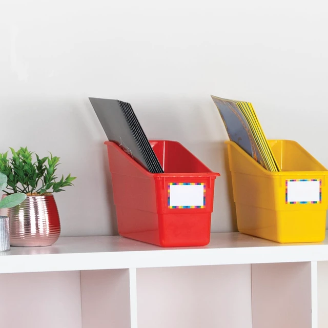 Alt view image 3 of 7 - Durable Book & Binder Holders, 12-Pack, Red 5.5" x 12.5" x 7.5", Classroom Organization, Storage Solution, Sturdy & Versatile