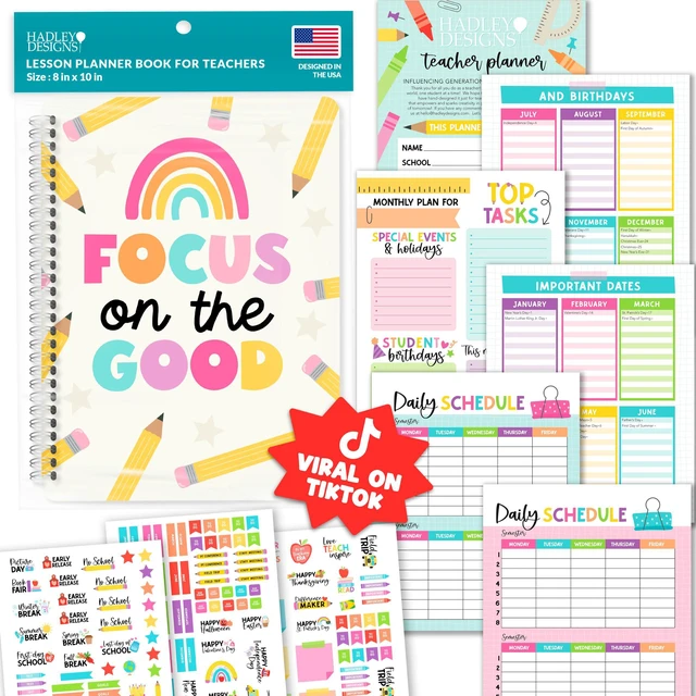Main image of Teacher Planner 2026-2027 - Undated Lesson Planner Book for Teachers Undated Teacher Planners Notebook, Homeschool Planners 2026-2027, First Year Teachers Must Haves, Teaching Appreciation Gifts