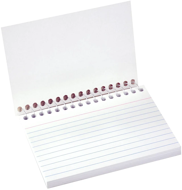 Alt view image 2 of 6 - 3 x 5 Spiral Bound Index Card Notebook, Ruled, 50/PK (48809) (Pack of 4)