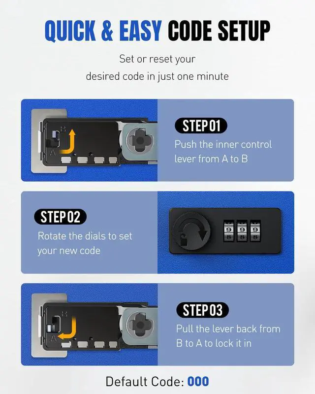 Alt view image 6 of 7 - 48 Keys Lock Box for Keys with Code, Wall Mount Key Lock Box with Code, Lockbox for Keys, Key Lockbox with Tags, Key Cabinet, Key Storage Box for Home Office & Company, Blue