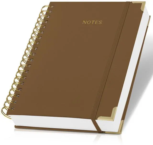 Main image of Aesthetic Thick Spiral Notebook Journal For Women in B5 - Linen Hardcover Stylish College Ruled Note Book with 300 Lined Pages - Cute Supplies for Bible Study and Staying Organized at Work or School
