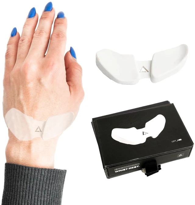Main image of Carpio 2.0 - Left-Handed Truly Ergonomic Wrist Rest for Mouse, Carpal Tunnel Support, Pain Relief, Anti-Fatigue, Easy Glide, Sleek, Office Computer, Laptop, Gaming - Small, White