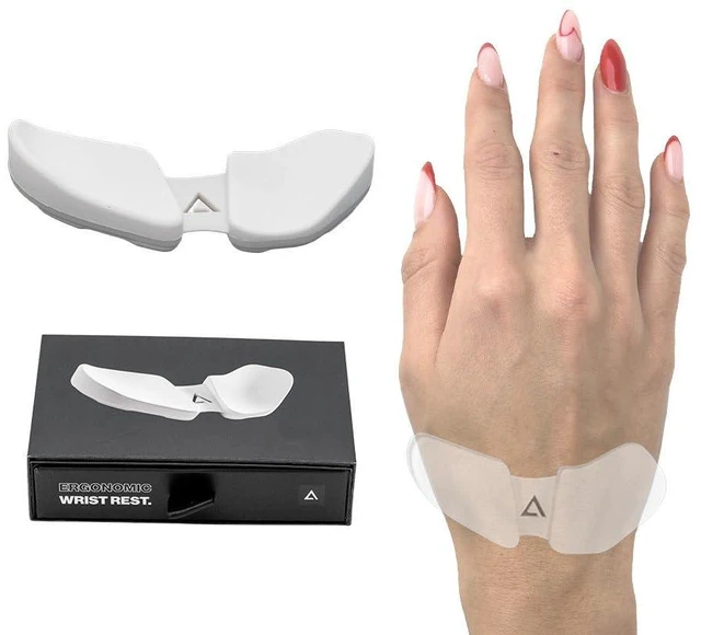 Main image of Carpio 2.0 - Left-Handed Truly Ergonomic Wrist Rest for Mouse, Carpal Tunnel Support, Pain Relief, Anti-Fatigue, Easy Glide, Sleek, Office Computer, Laptop, Gaming - Large, White