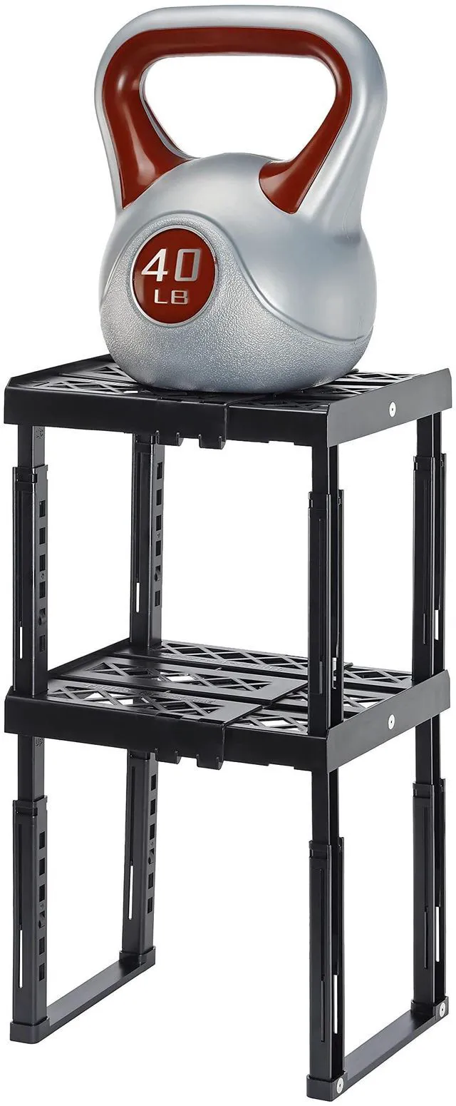 Alt view image 5 of 5 - for-School Height & Width Adjustable Locker Shelf - Strong ABS Plastic - Width Adjusts from 8"-12.5" & Height Adjusts from 10"-14" - Patented Design - BEWARE OF CHEAP IMITATIONS - 2 Pack (Black)