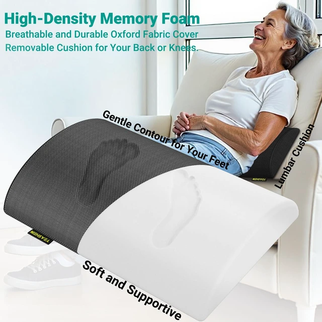 Alt view image 3 of 7 - Adjustable Foot Rest for Under Desk at Work, 6 Positions - Gray Ergonomic Under Desk Footrest, Foot Stools for Under Office Desk Chair, Leg Rest for Home, Car, Computer, Gaming Accessories
