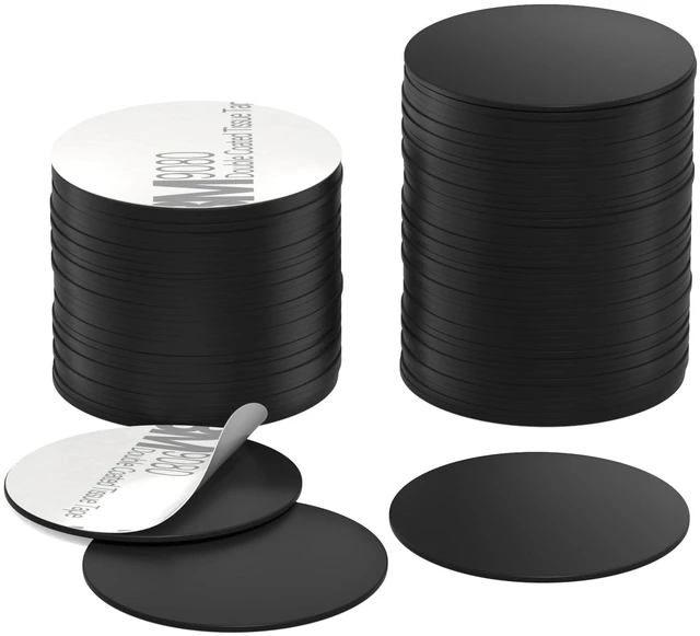 Main image of 100pcs NFC Tags Black NTAG215 NFC Coins Tag NFC Sticker Round Adhesive Back NFC Cards 25mm Rewritable, 504 Bytes Memory, 13.56MHz, Perfect for NFC Enabled Mobile Phones, Gaming, Home Automation