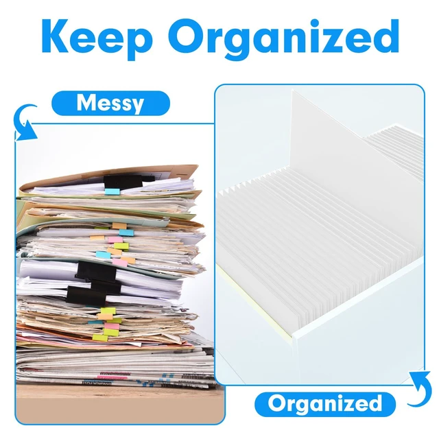 Alt view image 5 of 7 - Two Pocket Folders, Paper Folders with Pockets, 50 Pack, White 2 Pocket Folders Fit Letter Size Paper, Paper File Folder for School Office Home Business