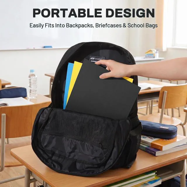 Alt view image 6 of 7 - Folders with Pockets(125 Pack, Black), 2 Pocket Folders Fit Letter Size Paper, Paper File Folder for School Office Home Business