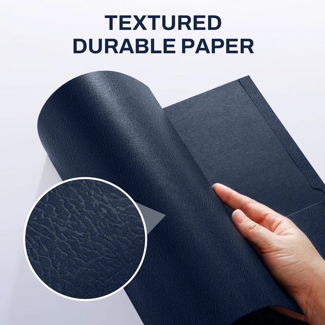 Alt view image 3 of 7 - Folders with Pockets(125 Pack, Dark Blue), 2 Pocket Folders Fit Letter Size Paper, Paper File Folder for School Office Home Business